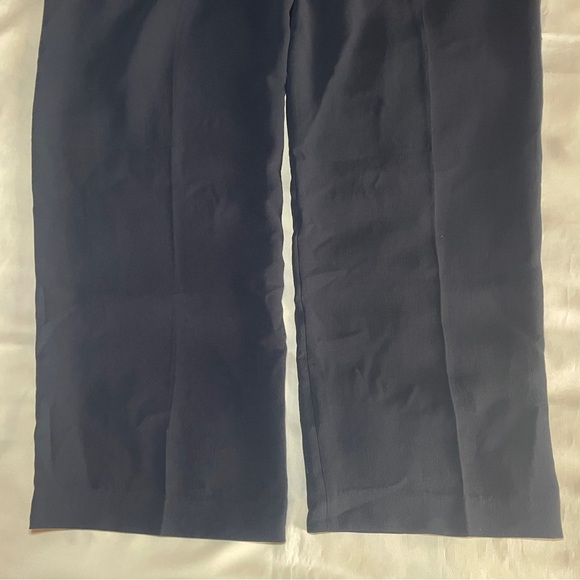 Aritzia- The Effortless Pant Crepette Black High Waisted Wide Leg Size 14 - Picture 7 of 9